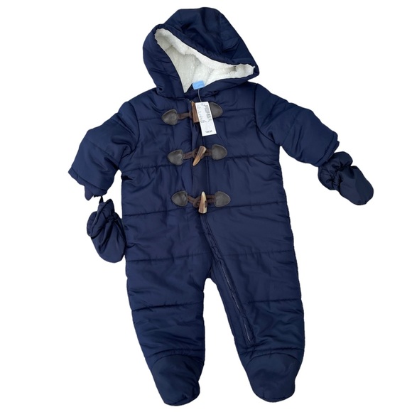 NWT🤍The Children’s Place Navy Blue Snow Suit - Picture 1 of 3